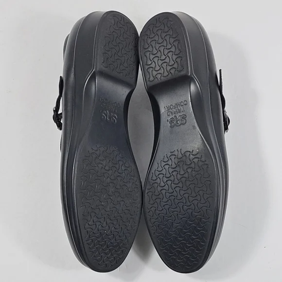 SAS Tripad Comfort Maria Leather Black Buckle Strap Round Toe Mary Jane Flat - Picture 11 of 16